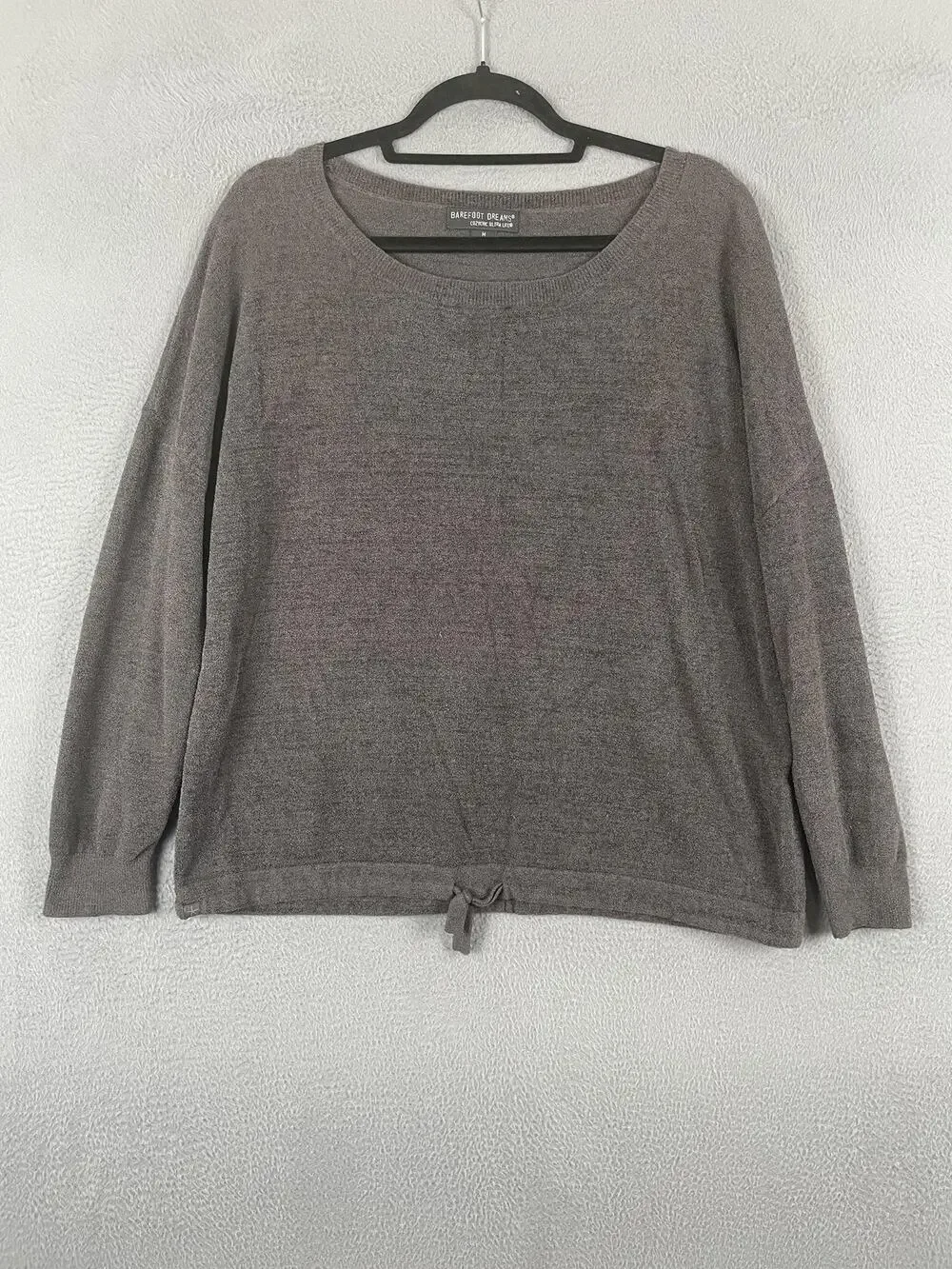 Barefoot Dreams Sweater Pullover Womens M Gray CozyChic Ultra Lite Crew Neck